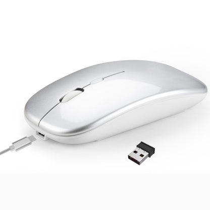 HXSJ M90 2.4GHz Ultrathin Mute Rechargeable Dual Mode Wireless Bluetooth Notebook PC Mouse