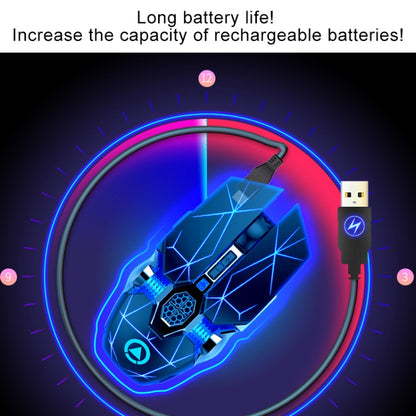 YINDIAO A7 2.4GHz 1600DPI 3-modes Adjustable 7-keys Rechargeable RGB Light Wireless Silent Gaming Mouse