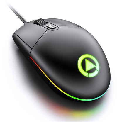 YINDIAO G3SE 1600DPI 3-modes Adjustable 3-keys RGB Light Wired Business Mouse