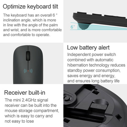 Original Xiaomi 2.4GHz Wireless Keyboard + Mouse Set for Notebook Desktop Laptop, Gen2