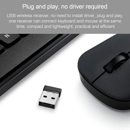 Original Xiaomi 2.4GHz Wireless Keyboard + Mouse Set for Notebook Desktop Laptop, Gen2