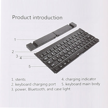 GK808 Ultra-thin Foldable Bluetooth V3.0 Keyboard, Built-in Holder, Support Android / iOS / Windows System, GK808 (Black), GK808 (Rose Gold)