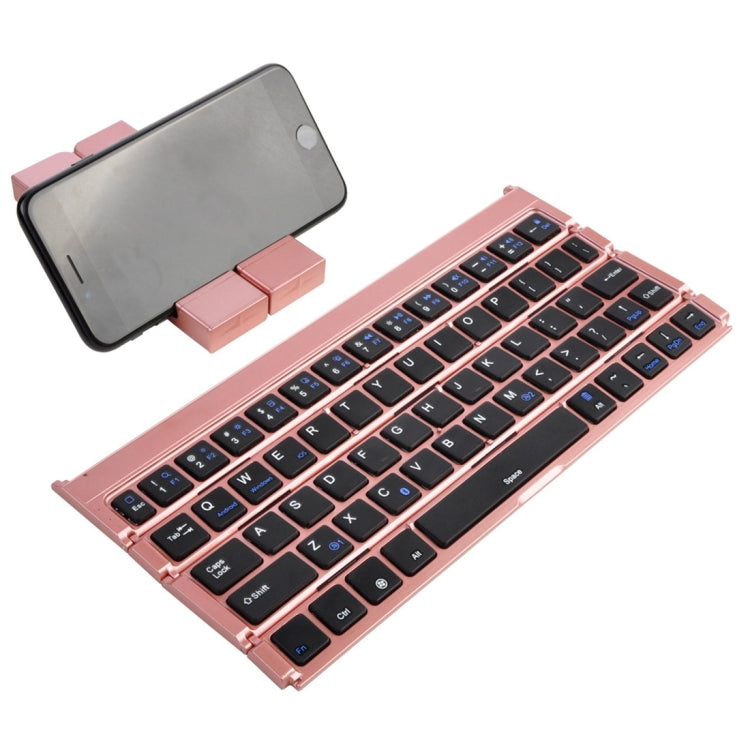 GK808 Ultra-thin Foldable Bluetooth V3.0 Keyboard, Built-in Holder, Support Android / iOS / Windows System, GK808 (Black), GK808 (Rose Gold)
