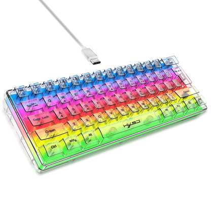 HXSJ V700T 61-key Wired Membrane RGB Backlit Mechanical Keyboard, V700T