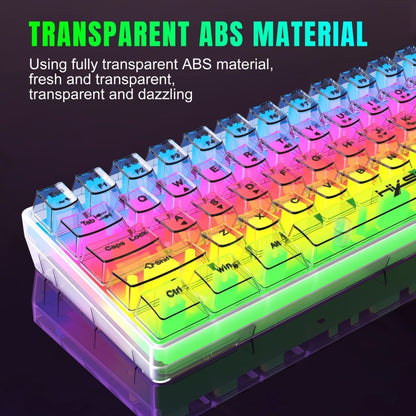 HXSJ V700T 61-key Wired Membrane RGB Backlit Mechanical Keyboard, V700T