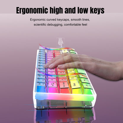 HXSJ V700T 61-key Wired Membrane RGB Backlit Mechanical Keyboard, V700T