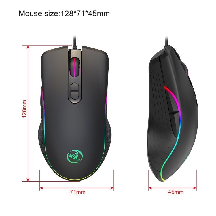 HXSJ V700B+A867 Wired RGB Backlit Keyboard and Mouse Set, V700B+A867