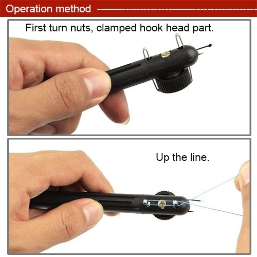 Fishing Line String Knotter Fishing Hook Tie Device Manual Knot Tying Tool, Fishing Hook Tie Device