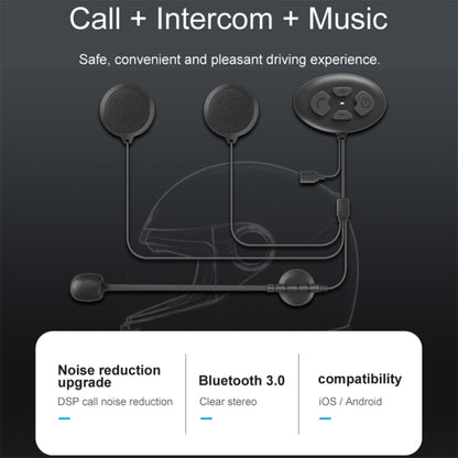 Dier DK12 800m Helmet Wireless Bluetooth Headset 5.0 Waterproof Double Motorcycle Call Headset With Intercom Function, DK12