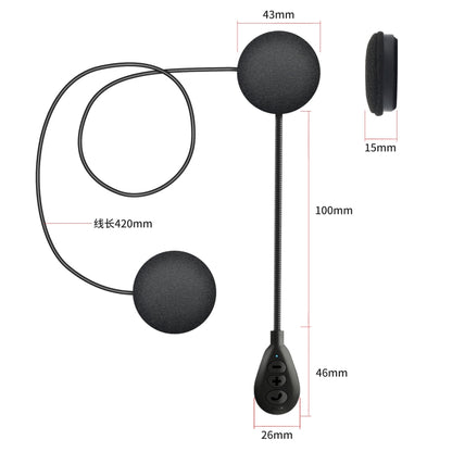 T6 Motorcycle Helmet Bluetooth V5.0 Headset, T6