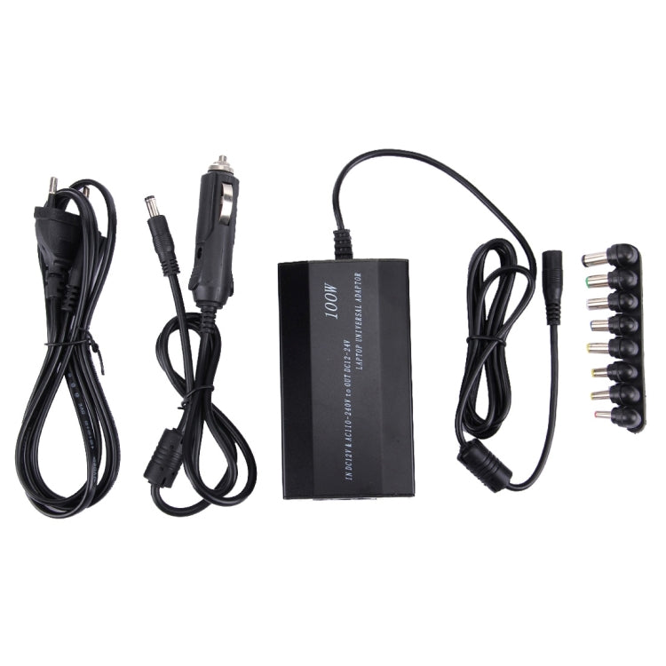 Laptop Notebook Power 100W Universal Charger with Car Charger & AC Power Adapter & 8 Power Adapters & 1 USB Port for Samsung, Sony, Asus, Acer, IBM, HP, DELL,US Plug, US Plug