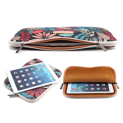 Lisen 12 inch Sleeve Case Colorful Leaves Zipper Briefcase Carrying Bag for iPad, Macbook, Samsung, Lenovo, Sony, DELL Alienware, CHUWI, ASUS, HP, 12 inch and Below Laptops / Tablets, 12 inch