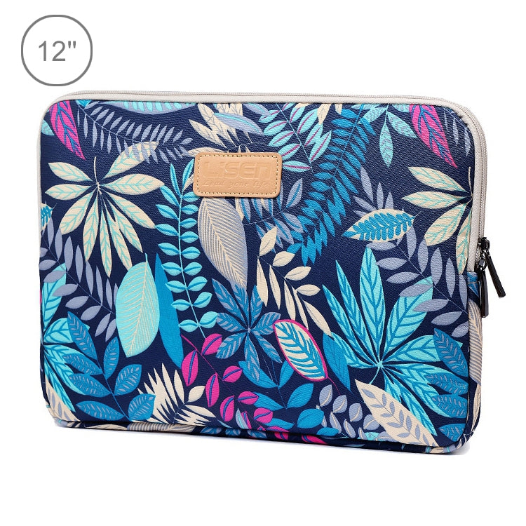 Lisen 12 inch Sleeve Case Colorful Leaves Zipper Briefcase Carrying Bag for iPad, Macbook, Samsung, Lenovo, Sony, DELL Alienware, CHUWI, ASUS, HP, 12 inch and Below Laptops / Tablets, 12 inch