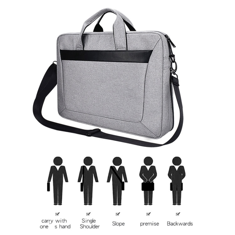 DJ06 Oxford Cloth Waterproof Wear-resistant Portable Expandable Laptop Bag for 13.3 inch Laptops, with Detachable Shoulder Strap, 13.3 inch