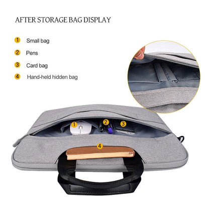 DJ08 Oxford Cloth Waterproof Wear-resistant Laptop Bag for 14.1 inch Laptops, with Concealed Handle & Luggage Tie Rod & Adjustable Shoulder Strap, 14.1 inch