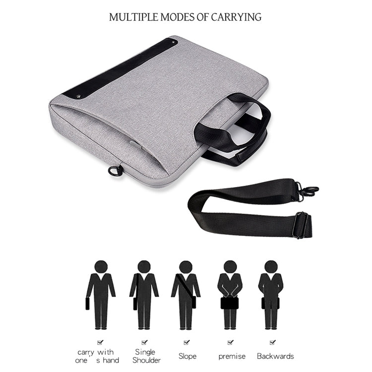 DJ08 Oxford Cloth Waterproof Wear-resistant Laptop Bag for 15.4 inch Laptops, with Concealed Handle & Luggage Tie Rod & Adjustable Shoulder Strap, 15.4 inch