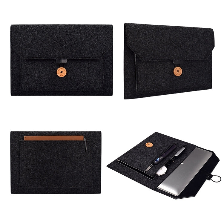 ND06 Multi-purpose Felt Button Laptop Inner Bag for 15.4 inch Laptop, 15.4 inch