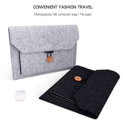 ND06 Multi-purpose Felt Button Laptop Inner Bag for 15.4 inch Laptop, 15.4 inch