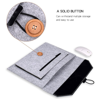 ND06 Multi-purpose Felt Button Laptop Inner Bag for 15.4 inch Laptop, 15.4 inch
