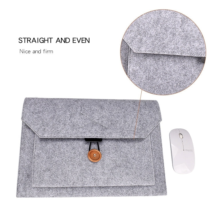 ND06 Multi-purpose Felt Button Laptop Inner Bag for 15.4 inch Laptop, 15.4 inch