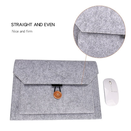 ND06 Multi-purpose Felt Button Laptop Inner Bag for 15.4 inch Laptop, 15.4 inch