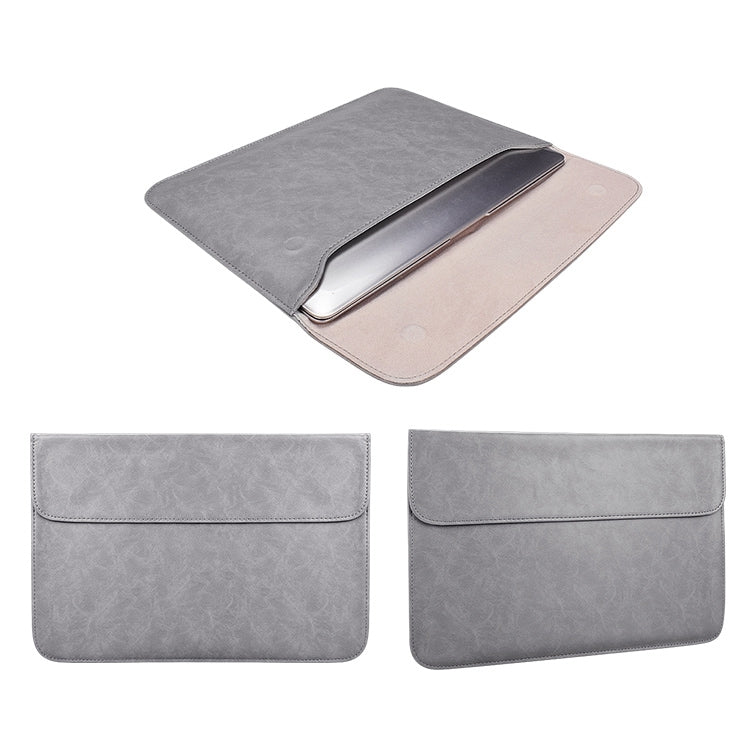 PU01S PU Leather Horizontal Invisible Magnetic Buckle Laptop Inner Bag for 13.3 inch laptops, 13.3 inch