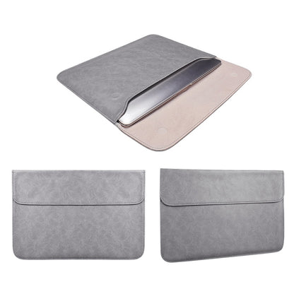 PU01S PU Leather Horizontal Invisible Magnetic Buckle Laptop Inner Bag for 13.3 inch laptops, 13.3 inch