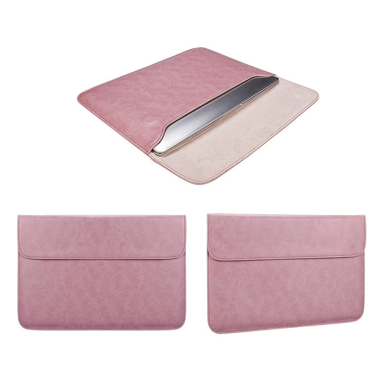PU01S PU Leather Horizontal Invisible Magnetic Buckle Laptop Inner Bag for 13.3 inch laptops, with Small Bag, 13.3 inch with Small Bag