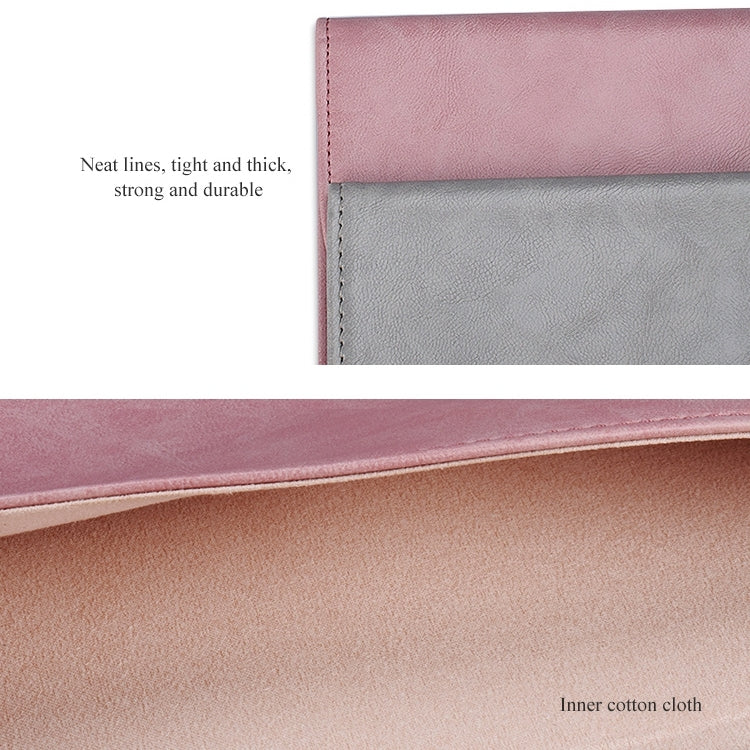 PU01S PU Leather Horizontal Invisible Magnetic Buckle Laptop Inner Bag for 13.3 inch laptops, with Small Bag, 13.3 inch with Small Bag