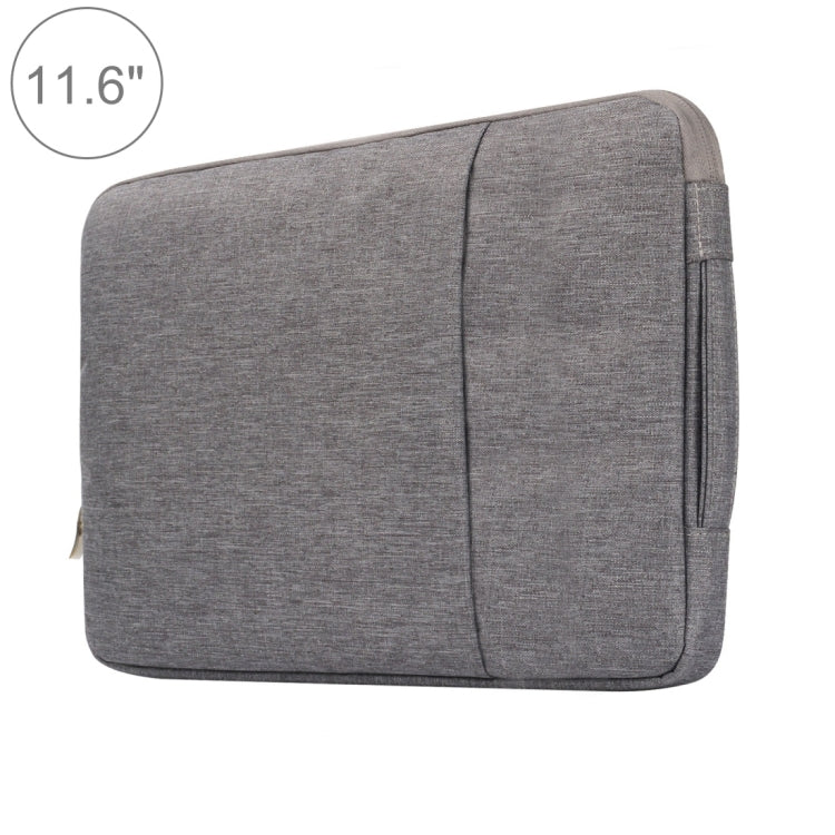 11.6 inch Universal Fashion Soft Laptop Denim Bags Portable Zipper Notebook Laptop Case Pouch for MacBook Air, Lenovo and other Laptops, Size: 32.2x21.8x2cm, 11.6 inch Grey, 11.6 inch Dark Blue, 11.6 inch Black