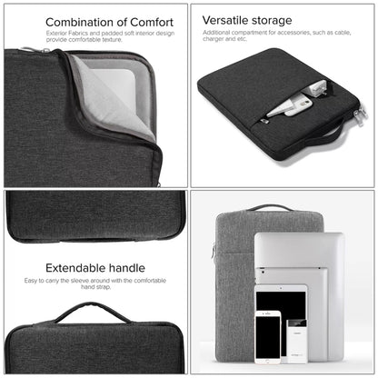 15.4 inch Universal Fashion Soft Laptop Denim Bags Portable Zipper Notebook Laptop Case Pouch for MacBook Air / Pro, Lenovo and other Laptops, Size: 39.2x28.5x2cm, 15.4 inch Grey, 15.4 inch Dark Blue, 15.4 inch Black