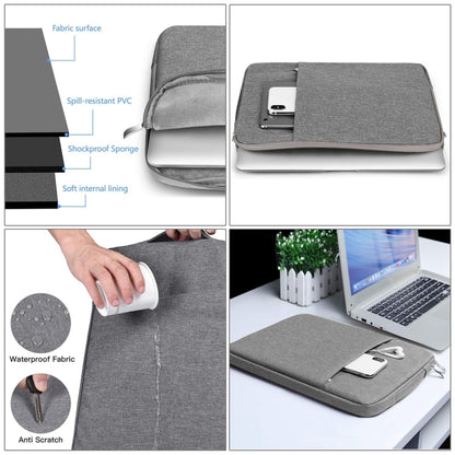15.4 inch Universal Fashion Soft Laptop Denim Bags Portable Zipper Notebook Laptop Case Pouch for MacBook Air / Pro, Lenovo and other Laptops, Size: 39.2x28.5x2cm, 15.4 inch Grey, 15.4 inch Dark Blue, 15.4 inch Black
