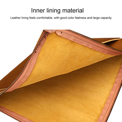 Universal Genuine Leather Business Zipper Laptop Tablet Bag For 15 inch and Below, 15 inch