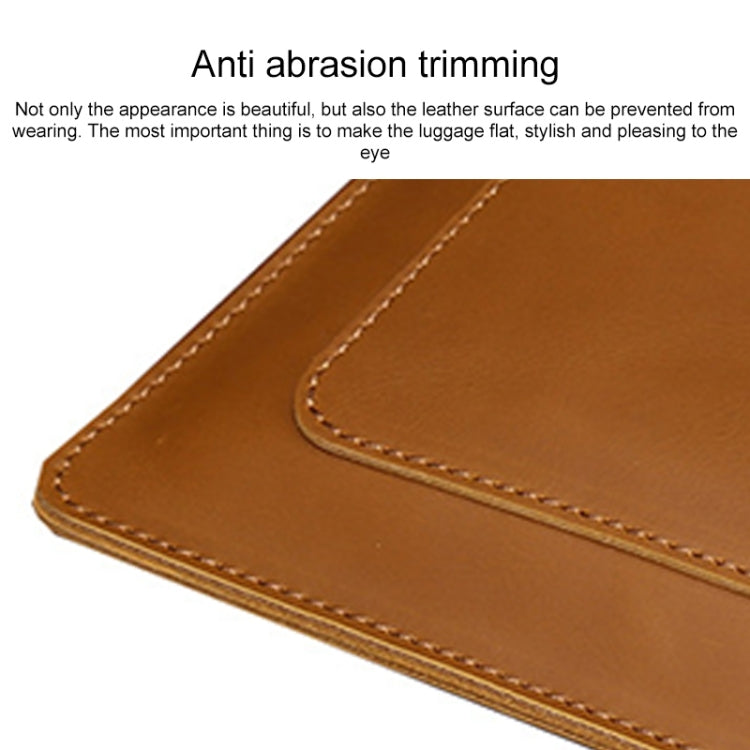 Universal Genuine Leather Business Zipper Laptop Tablet Bag For 15 inch and Below, 15 inch