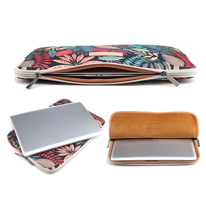 Lisen 9.8 inch Sleeve Case Colorful Leaves Zipper Briefcase Carrying Bag, 9.8 inch