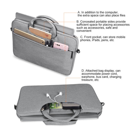 ST01S Waterproof Oxford Cloth Hidden Portable Strap One-shoulder Handbag for 13.3 inch Laptops, ST01S 13.3 inch Black, ST01S 13.3 inch Pink, ST01S 13.3 inch Light Grey, ST01S 13.3 inch Dark Gray, ST01S 13.3 inch Navy Blue
