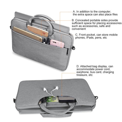 ST01S Waterproof Oxford Cloth Hidden Portable Strap One-shoulder Handbag for 15.6 inch Laptops, ST01S 15.6 inch Navy Blue, ST01S 15.6 inch Black, ST01S 15.6 inch Pink, ST01S 15.6 inch Light Grey, ST01S 15.6 inch Dark Gray