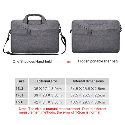 ST02S Waterproof Tear Resistance Hidden Portable Strap One-shoulder Handbag for 13.3 inch Laptops, with Suitcase Belt, ST02S 13.3 inch Black, ST02S 13.3 inch Dark Gray, ST02S 13.3 inch Pink, ST02S 13.3 inch Light Grey, ST02S 13.3 inch Navy Blue