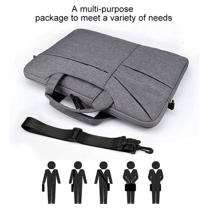 ST02S Waterproof Tear Resistance Hidden Portable Strap One-shoulder Handbag for 14.1 inch Laptops, with Suitcase Belt, ST02S 14.1 inch Black, ST02S 14.1 inch Dark Gray, ST02S 14.1 inch Pink, ST02S 14.1 inch Light Grey, ST02S 14.1 inch Navy Blue