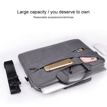 ST02S Waterproof Tear Resistance Hidden Portable Strap One-shoulder Handbag for 14.1 inch Laptops, with Suitcase Belt, ST02S 14.1 inch Black, ST02S 14.1 inch Dark Gray, ST02S 14.1 inch Pink, ST02S 14.1 inch Light Grey, ST02S 14.1 inch Navy Blue