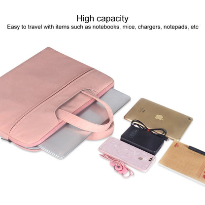 ST06 Waterproof PU Leather Zipper Hidden Portable Strap One-shoulder Handbag for 13.3 inch Laptops, with Suitcase Belt, ST06 13.3 inch Dark Gray, ST06 13.3 inch Pink, ST06 13.3 inch Light Grey
