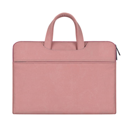 ST06 Waterproof PU Leather Zipper Hidden Portable Strap One-shoulder Handbag for 13.3 inch Laptops, with Suitcase Belt, ST06 13.3 inch Dark Gray, ST06 13.3 inch Pink, ST06 13.3 inch Light Grey