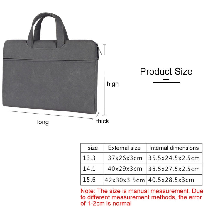 ST06 Waterproof PU Leather Zipper Hidden Portable Strap One-shoulder Handbag for 14.1 inch Laptops, with Suitcase Belt, ST06 14.1 inch Dark Gray, ST06 14.1 inch Pink, ST06 14.1 inch Light Grey