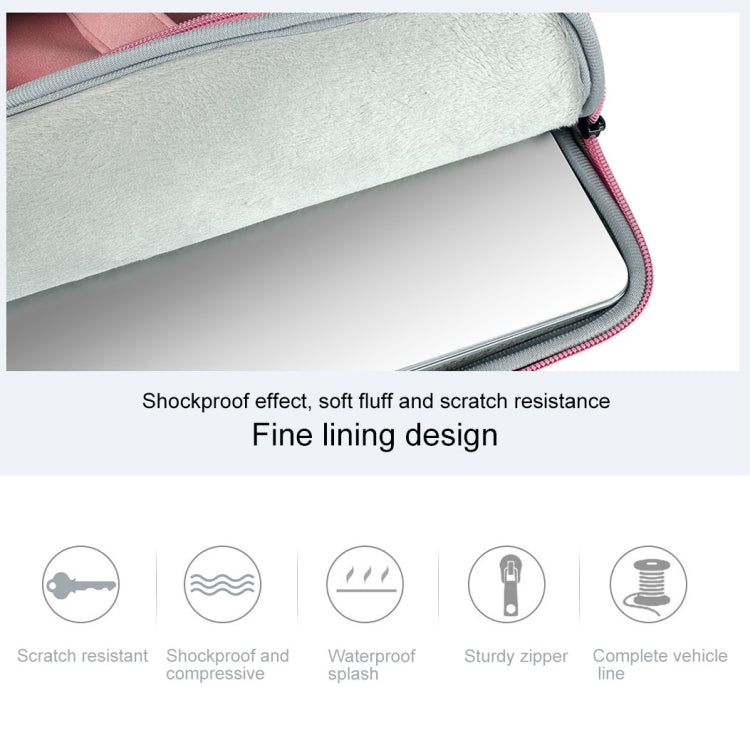 ST06 Waterproof PU Leather Zipper Hidden Portable Strap One-shoulder Handbag for 14.1 inch Laptops, with Suitcase Belt, ST06 14.1 inch Dark Gray, ST06 14.1 inch Pink, ST06 14.1 inch Light Grey