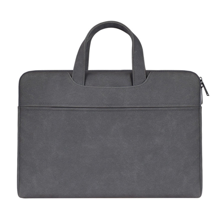 ST06 Waterproof PU Leather Zipper Hidden Portable Strap One-shoulder Handbag for 14.1 inch Laptops, with Suitcase Belt, ST06 14.1 inch Dark Gray, ST06 14.1 inch Pink, ST06 14.1 inch Light Grey