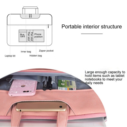 ST06 Waterproof PU Leather Zipper Hidden Portable Strap One-shoulder Handbag for 15.6 inch Laptops, with Suitcase Belt, ST06 15.6 inch Dark Gray, ST06 15.6 inch Pink, ST06 15.6 inch Light Grey