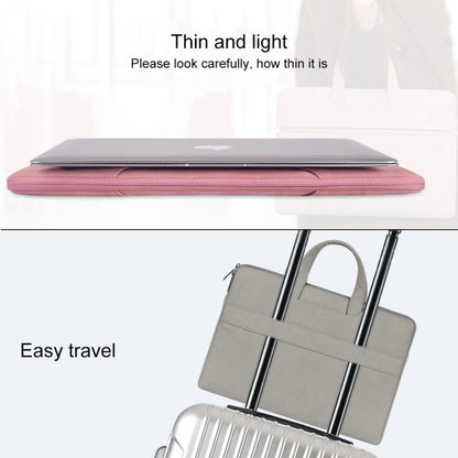 ST06 Waterproof PU Leather Zipper Hidden Portable Strap One-shoulder Handbag for 15.6 inch Laptops, with Suitcase Belt, ST06 15.6 inch Dark Gray, ST06 15.6 inch Pink, ST06 15.6 inch Light Grey