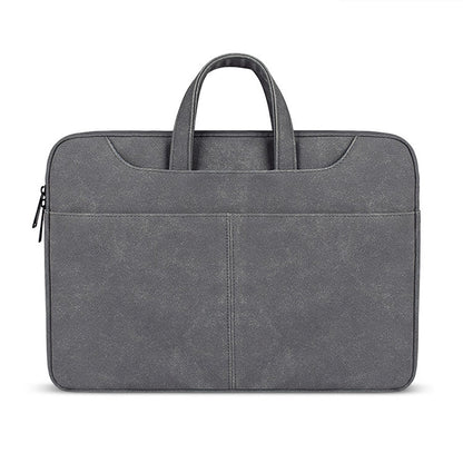 ST06S Waterproof PU Leather Zipper Hidden Portable Strap One-shoulder Handbag for 14.1 inch Laptops, with Magic Stick & Suitcase Belt, ST06S 14.1 inch Dark Gray, ST06S 14.1 inch Pink, ST06S 14.1 inch Light Grey