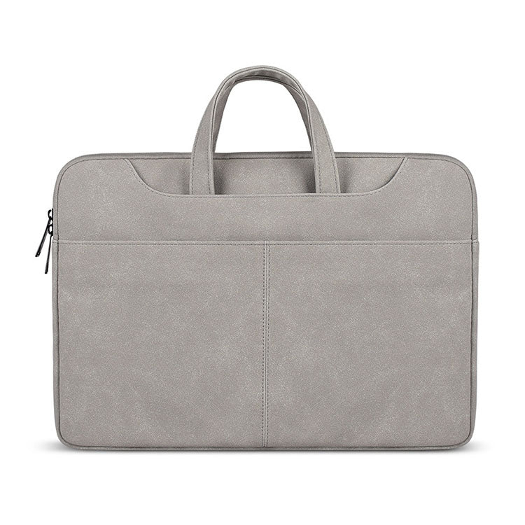 ST06S Waterproof PU Leather Zipper Hidden Portable Strap One-shoulder Handbag for 14.1 inch Laptops, with Magic Stick & Suitcase Belt, ST06S 14.1 inch Dark Gray, ST06S 14.1 inch Pink, ST06S 14.1 inch Light Grey