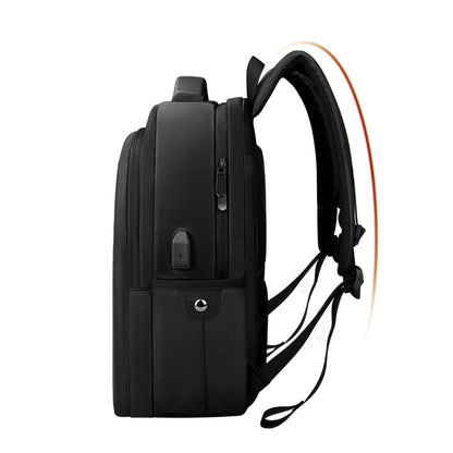 Polyester Laptop Backpack for Below 15 inch Laptops, with USB Interface Trunk Trolley Strap